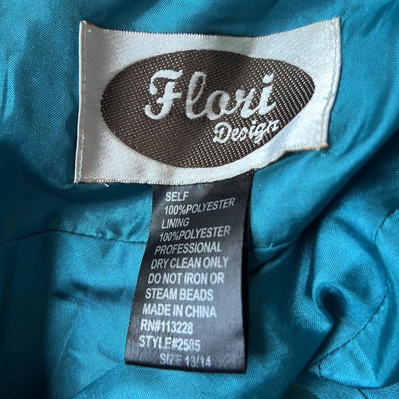 Flori Design Embellished Floor Length Halter Dress - Picture 5 of 7